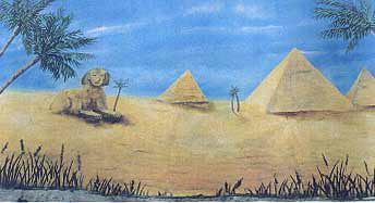 Egyptian Pyramids Backdrop (W: 7.2m x H: 3.2m)