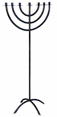 Standing Candelabra Black Verdigris 7pt (H: 1.6m)