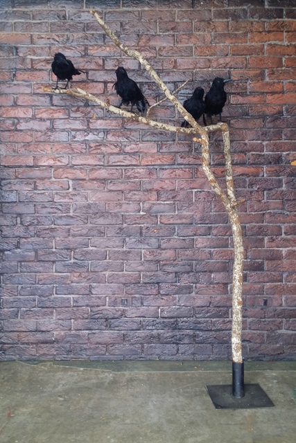 Branch with Black Crows (H: 2.1m x W: 0.93m)