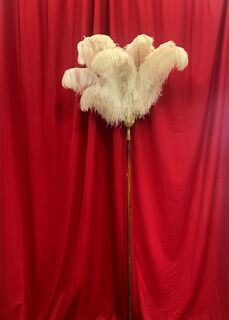 Feather Fan White Ostrich (H: 2.1m x W: 0.63m)