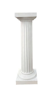 Fluted White Plinth (C) (H: 0.9m W: 0.3m)