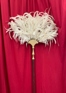 Feather Fan White (H: 2.2m x W: 1.4m)