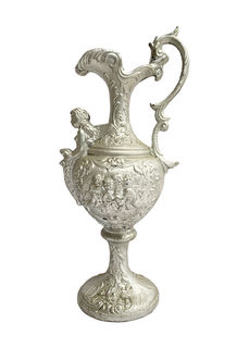 Large Silver Teapot (H: 47cm W: 20cm)