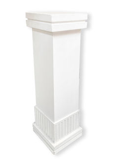 Plinth (J) White Square (H: 1m W: 0.3m)