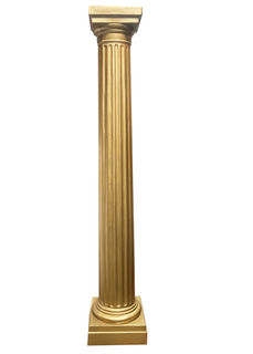 Column (J) Doric Plastic Gold (H: 2.1m W: 0.4m)