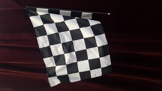 Chequered Racing Flag Small (0.8m x 0.7m, stick: 1.5m)