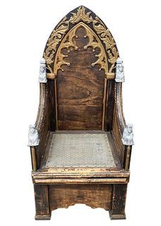 Throne Chess Piece (H: 1.38m x W: 0.6m x D: 0.6m)