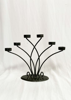 Table Candelabra Tea Candle 6pt  (H: 0.3m x W:  0.4m)