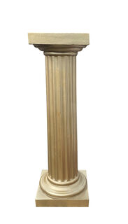 Fluted Gold Plinth (B) (H: 0.9m W: 0.3m)