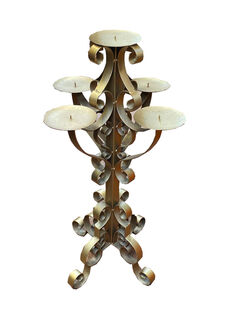 Ornate Gold Candelabra 5pt (H: 74cm)