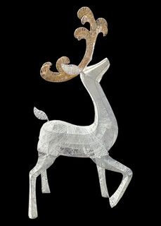 Reindeer Statue Large White (H: 1.6m x W: 0.43m x D: 0.88m)