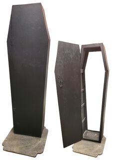 Coffin #14 Black Walk-Through (H: 2.03m x W: 0.6m x D: 0.38m)