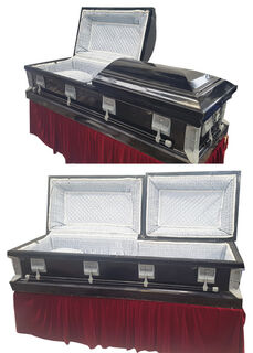 Coffin #1 American with Stand (H: 1.2m L: 2.12m D: 0.7m)