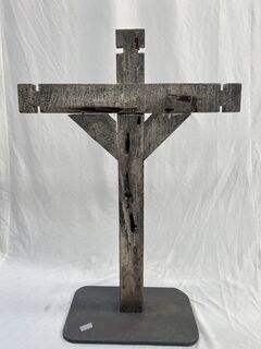 Gravestone Cross A - Real Wood (W: 0.8m x H: 1.13m)