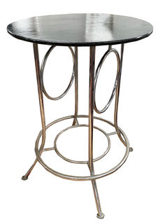 Bar Leaner Round w/ Chrome (H: 1.1m x D: 0.8m)