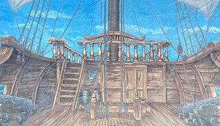 Pirate Ship Backdrop (W: 7.3m x H: 3.6m)