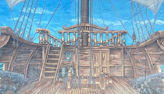 Pirate Ship Backdrop (W: 7.3m x H: 3.6m)