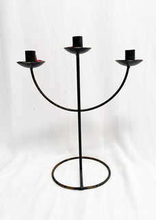 Table Candelabra Black 3pt Round Base (H: 0.35 m)