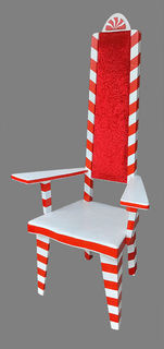 Candy Stripe Throne (H: 1.7m x W: 0.8m x D: 0.7m)