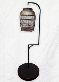 Birdcage #4 Wood Dark w/ Stand (H: 1.8m x W: 0.6m)