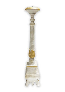 Standing Candelabra White + Gold Tall 1pt (H: 0.9 m)