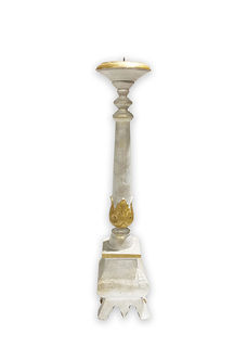 Standing Candelabra White + Gold Small 1pt (H: 0.6 m)