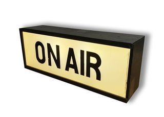 Studio Sign 'On Air' White (W: 61cm x H: 23cm x D: 15cm)