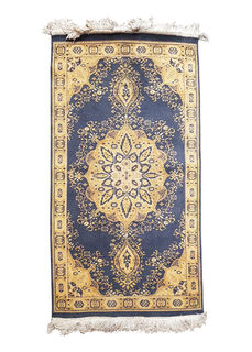 Rug #315 Persian Blue, Yellow & Beige (0.7m x 1.35m)