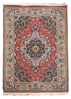Rug #501 Persian Red, White, Blue & Black (1.6m x 2.3m)