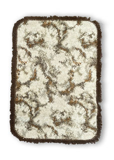 Rug #340 Retro Swirl Cream, Brown & Green (1.05m x 1.5m)