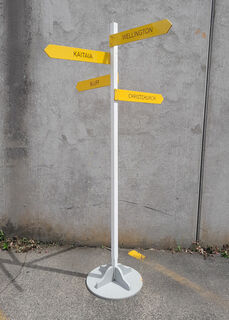 Four-way Kiwiana Road Sign (H: 2.1m x W: 1.2m)