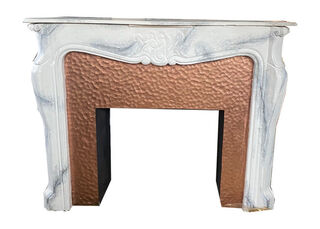 Fireplace #2 White Marble (H: 1.2m x W: 1.5m x D: 0.4m)