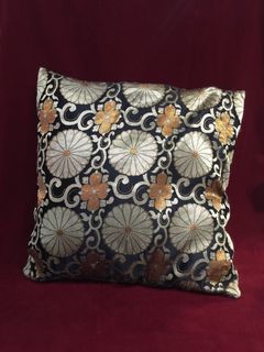 Moroccan Large Gold Patterned Cushion (42cm)