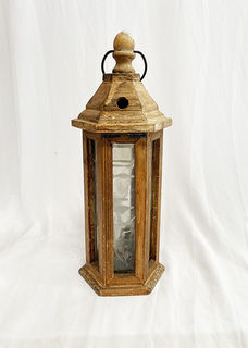 Moroccan Hanging Candelabra/Lantern Wood (H: 0.4m)