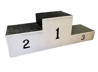 Winners Podium (W: 1.8m x H: 0.62m x D: 0.49m)