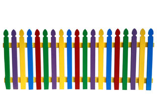 Large Coloured Picket Fence (L: 2m x H: 0.9m)