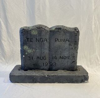 Gravestone Small #1 - Te Nga Puna (W: 0.78m x H: 0.57m)