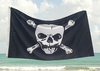 Flag Pirate #1 Skull w/ Crossbone (H: 0.9m x W: 1.5m)