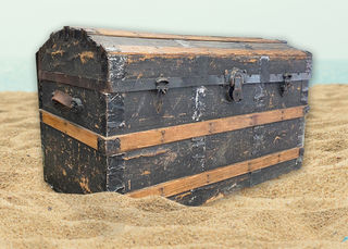Treasure Chest #2 Black Large (H: 58cm x W: 93cm x D53cm)