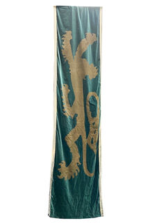 Banner with Lion Green Velvet  (3.2m x 0.9m)