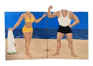 Beach Scene Photo-Op (H: 1.57m x W:1.13m folded  - Unfolds to 2.2m)