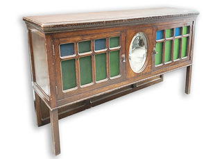 Sideboard #10 Oval w Oval Mirror (H: 0.92m x L: 1.4m x D: 0.4m)