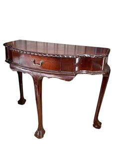 Hall Table #21 Half Round Lion Feet (H: 74cm W: 100cm D: 43cm)