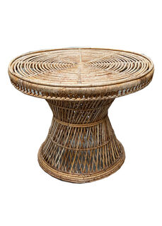 Cane Coffee Table #59 Round (H: 50cm x D: 60cm)
