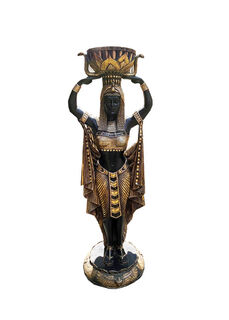 Black/Gold Egyptian Statue Female Small (H: 1.35m)