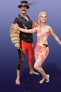 Knife Thrower and Assistant