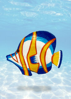Fish Paper Mache Medium Blue + Yellow (H: 40cm x L: 55cm)