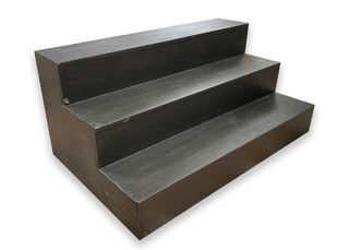 Stage Steps Black (H: 0.6m x W: 1.2m x D: 0.8m step: 0.25m x 0.2m)