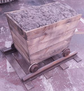 Mining Cart - includes track (0.6 x 1 x 0.5m)