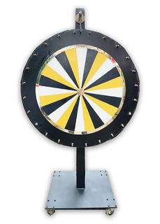 Wheel of Fortune Black, White + Gold (H: 1.75m x W: 1m)